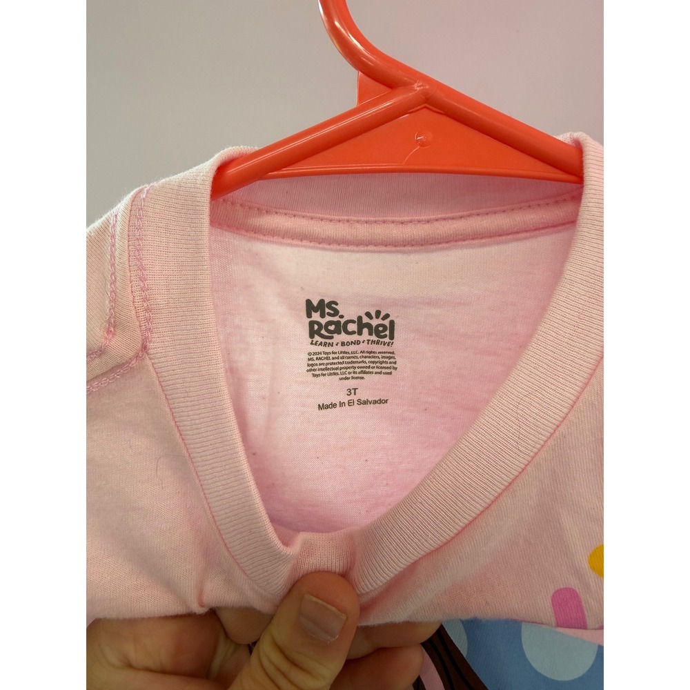 Ms. Rachel Toddler Girls Pink Graphic T-Shirt I'm So Proud of You Size 3T NWT - Picture 3 of 5